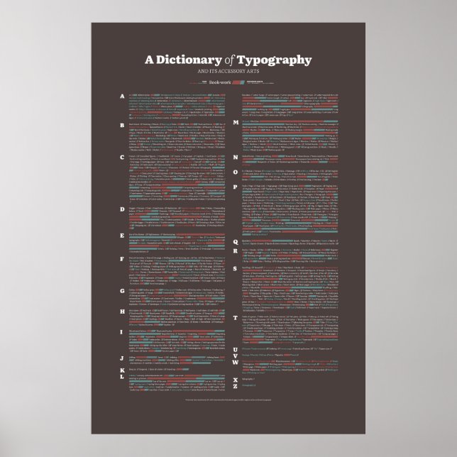 Poster Un dictionnaire de typographie - Tous les mots (Devant)