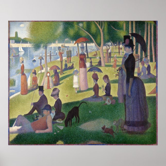 Poster Un dimanche à La Grande Jatte par Georges Seurat (Devant)