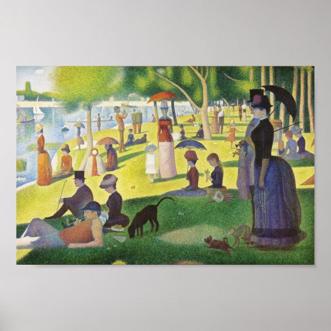Poster Un dimanche à La Grande Jatte par Georges Seurat (Devant)
