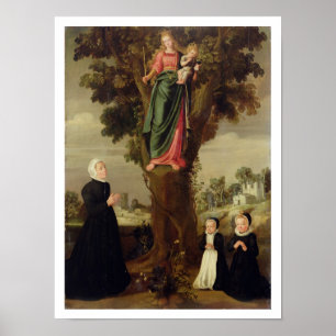 Poster Un donateur féminin avec ses deux filles se