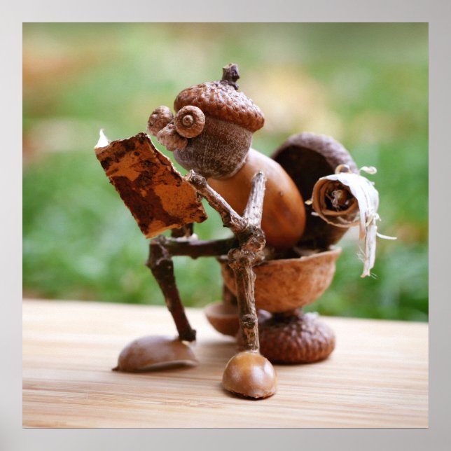 Poster Un elfe de maïs sur l'affiche des toilettes (Devant)