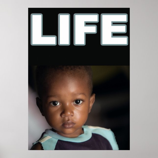POSTER UN ENFANT NOIR AFRICAIN AMÉRICAIN EN FAVEUR DE LA  (Devant)