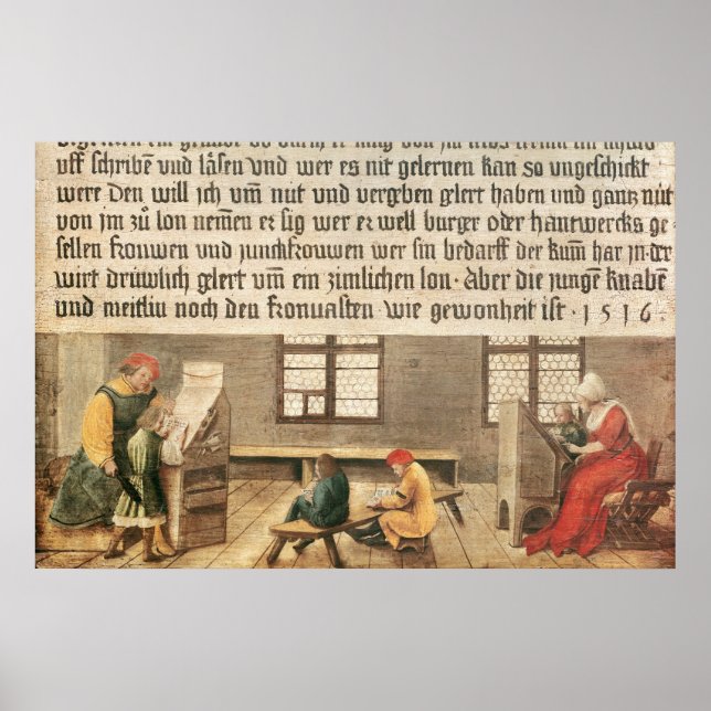 Poster Un enseignant scolaire (Devant)