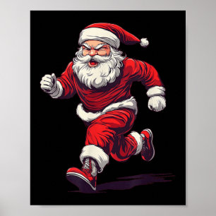 Poster Un Équipement De Père Noël Pour Jogging Et Xmas