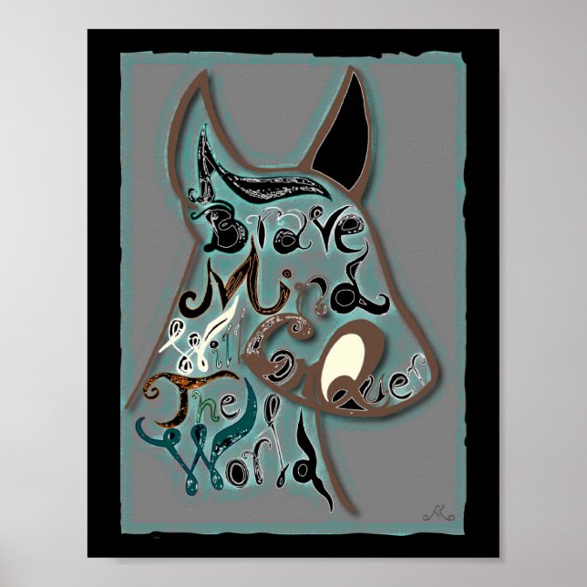 Poster Un esprit courageux va conquérir le monde (Devant)