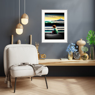 Poster Un été Taranaki - Art en toile Imprimer
