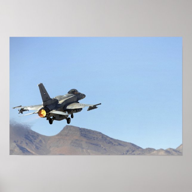 Poster Un F-16E des Émirats arabes unis (Devant)