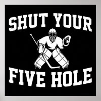 Un gardien de hockey blanc ferme tes cinq trous