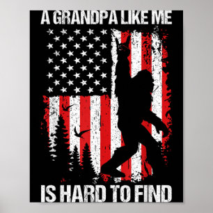 Poster Un Grand-Père Comme Bigfoot Papa Est Dur à Trouver