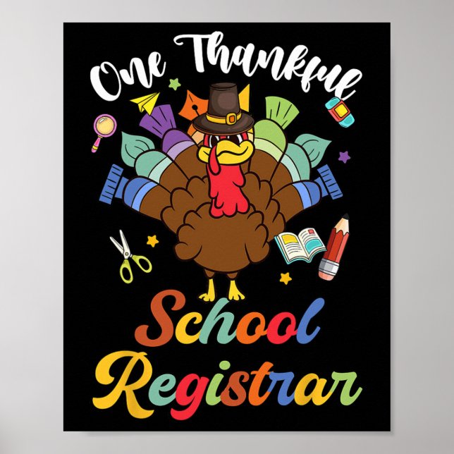 Poster Un Greffier D'École Remercié Turquie Heureux Merci (Devant)