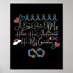 Poster Un gros morceau de mon coeur a l'autisme et c'est 