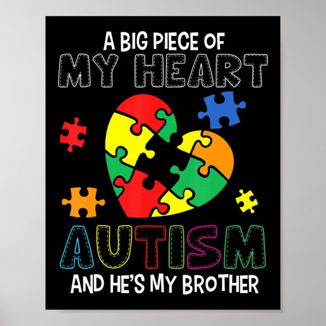 Poster Un gros morceau de mon coeur a l'autisme Il est mo (Devant)