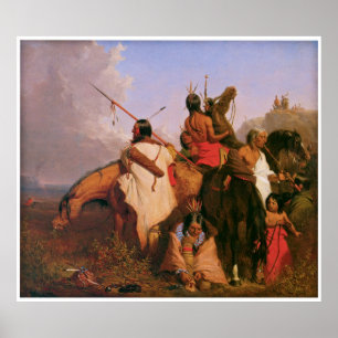Poster Un groupe de Sioux par Charles Deas 1845