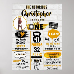 Poster Un Hip hop célèbre Milestone 1er Anniversaire Phot
