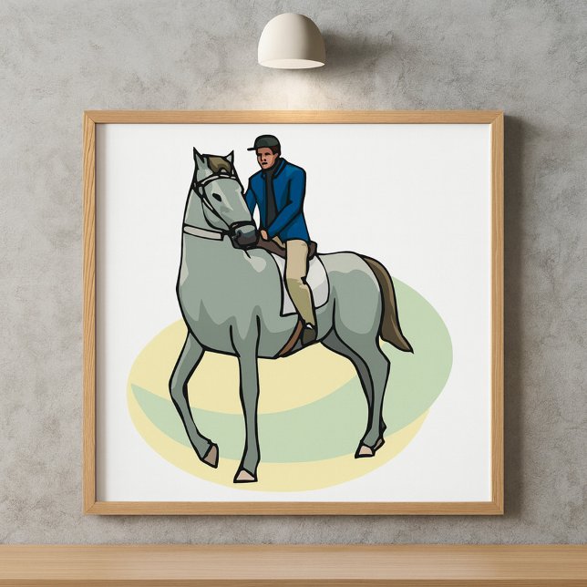 Poster Un Homme À Cheval (Créateur téléchargé)