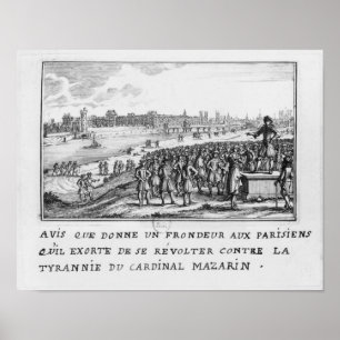Poster Un homme du Fronde exhortant le Parisians