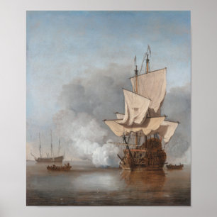 Poster Un Homme En Guerre Tirant Un Canon
