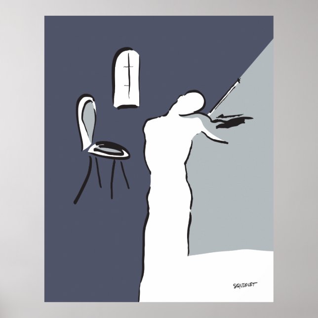 Poster Un Homme Joue Du Violon. (Devant)