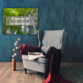 Poster Un homme ne peut pas faire plus il peut Inspiratio