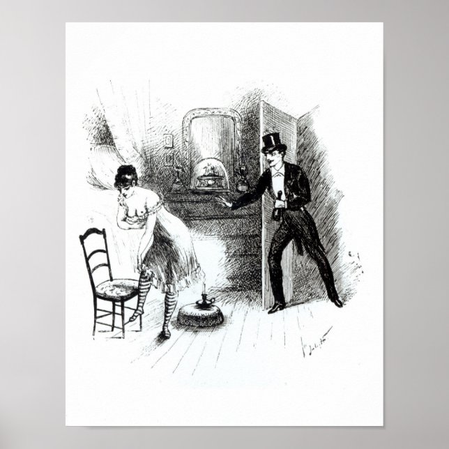 Poster Un homme visite une prostituée (Devant)