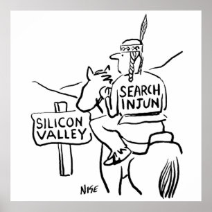 Poster Un Indien rouge à cheval dans la Silicon Valley