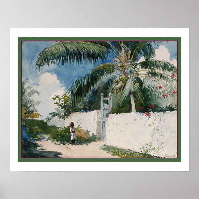 Poster "Un jardin à Nassau" 1885 par Winslow Homer (Devant)