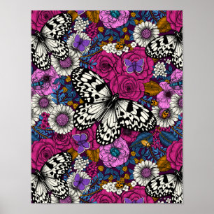 Poster Un jardin coloré II