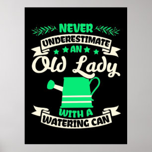 Poster Un Jardin Vieux Avec Poubelle D'Eau