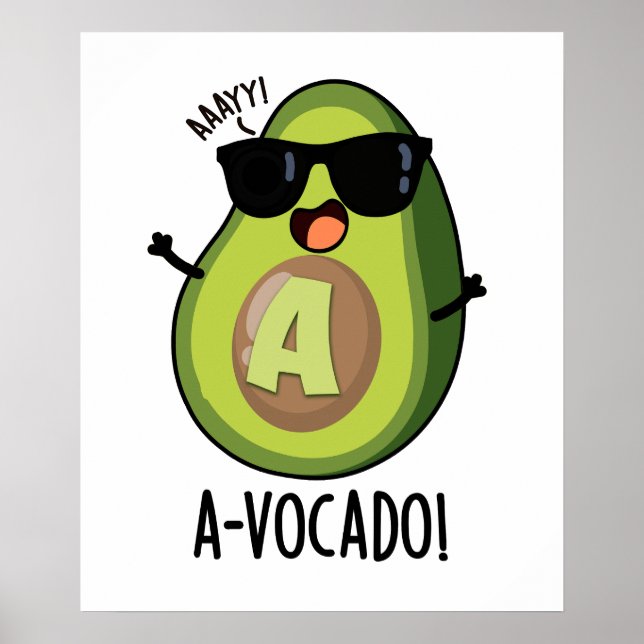 Poster Un jeu d'Avocado amusant à vocado (Devant)