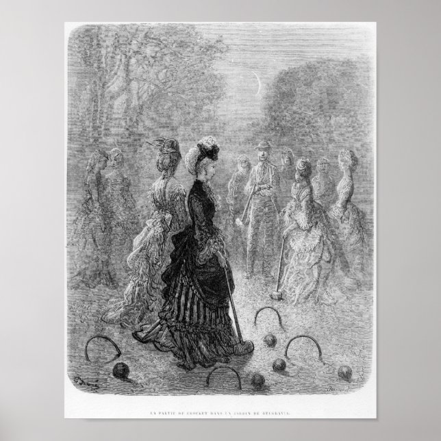 Poster Un jeu de croquet (Devant)