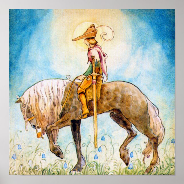 Poster Un jeune prince à cheval (Devant)