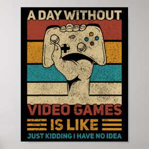 Poster Un jour sans vidéo Jeu Ado Garçon Jeu Vêtement de 