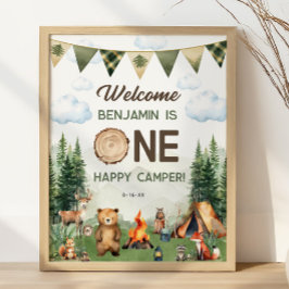 Poster Un Joyeux Camper Premier Anniversaire 16x20 Bienve