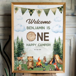 Poster Un Joyeux Camper Premier anniversaire 18x24 Affich