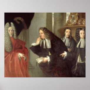 Poster Un juge et trois avocats, École vénitienne (pétrol