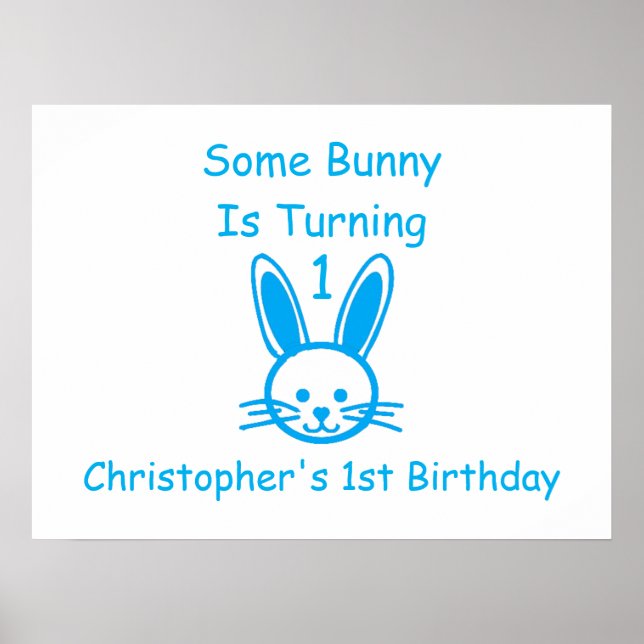 Poster Un lapin fête son premier anniversaire (Devant)