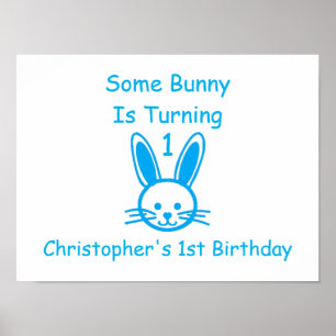 Poster Un Lapin Va Devenir Un Anniversaire