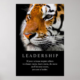 Poster Un leadership motivationnel branché Tiger Eyes