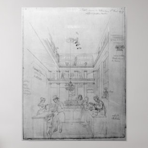 Poster Un Liquor Shop de Londres, 1839