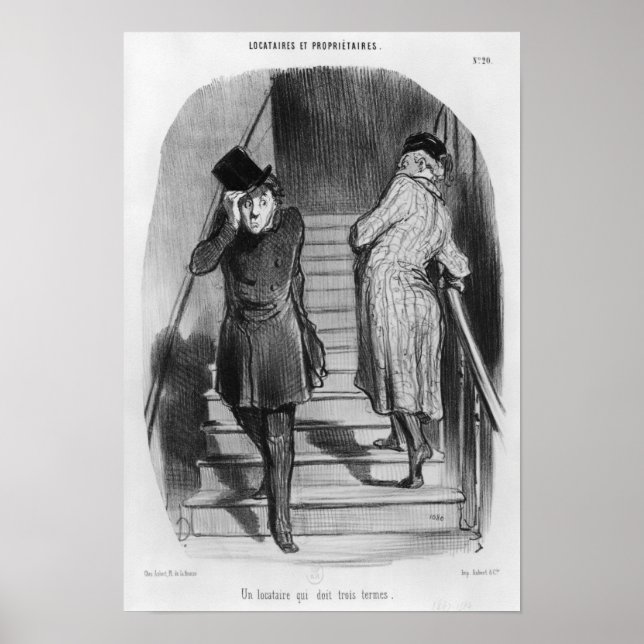 Poster Un locataire qui doit trois conditions (Devant)