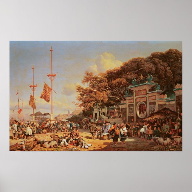 Poster Un marché à Macao (Devant)