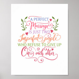Poster Un mariage parfait est juste deux personnes imparf