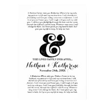 Un mariage Voit L'Ampersand Noir Heureusement Aprè