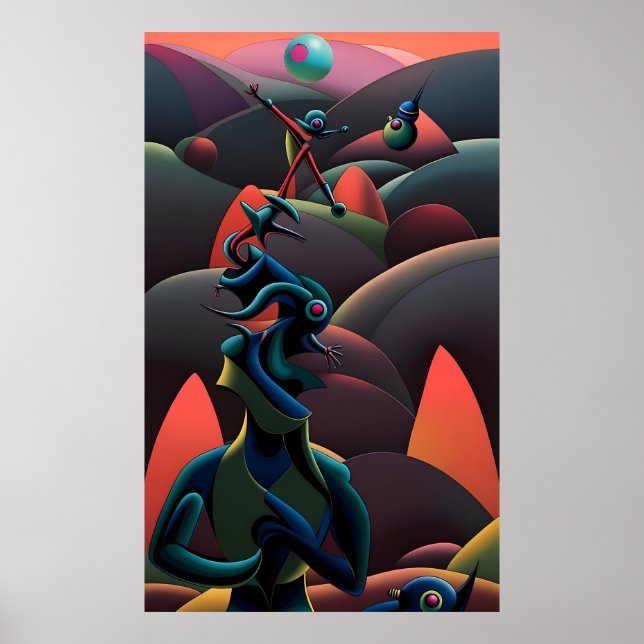 Poster Un Martini Terres sur la Planète des Oliviers - Ke (Devant)