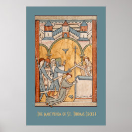 Poster Un martyre précoce de saint Thomas Becket en art