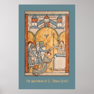 Poster Un martyre précoce de saint Thomas Becket en art