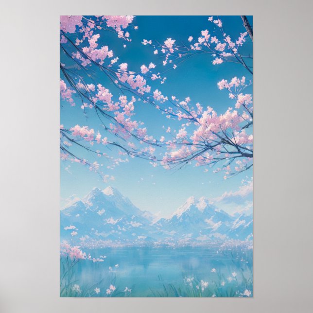 Poster Un matin bruyant au bord du lac (Devant)