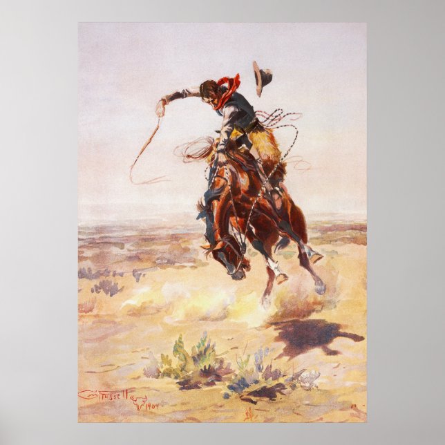 Poster Un mauvais tuyau de Charles Marion Russell en 1904 (Devant)