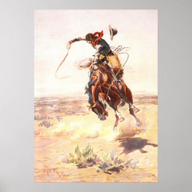 Poster Un mauvais tuyau de Charles Russell, Art occidenta (Devant)