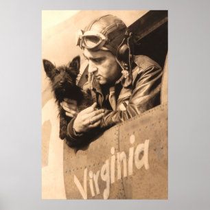 Poster Un meilleur ami de pilotes - Terrier et pilote